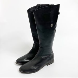 MATISSE YORKER Black leather tall RIDING BOOTS Sz 9.5